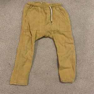 Mustard Yellow  cotton Hammer Pants- Toddler 3/4